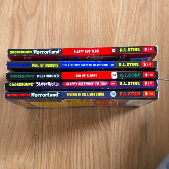 Goosebumps Other - Goosebumps (5 books) Hall of Horrors, HorrorLand, Most Wanted, Slappyworld